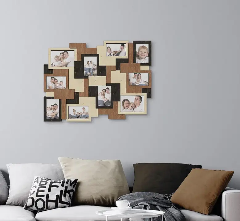 Колаж із фоторамок абстрактних на 10 фотографій Натуральний (abstract_collage) - фото 2 Колаж із фоторамок абстрактних на 10 фотографій Натуральний (abstract_collage) - фото 2