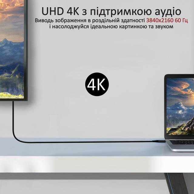 Кабель Promate ThunderLink-C20+ USB Type-C/USB Type-C 100W PD 1,5 м Black - фото 3