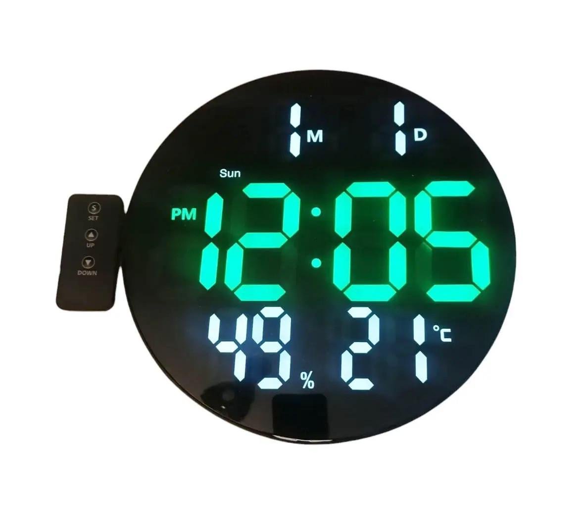 Часы настольные цифровые VST 6507 изогнутый зеркальный LED-экран с будильником 220V/батарейки Черный (2547302792)