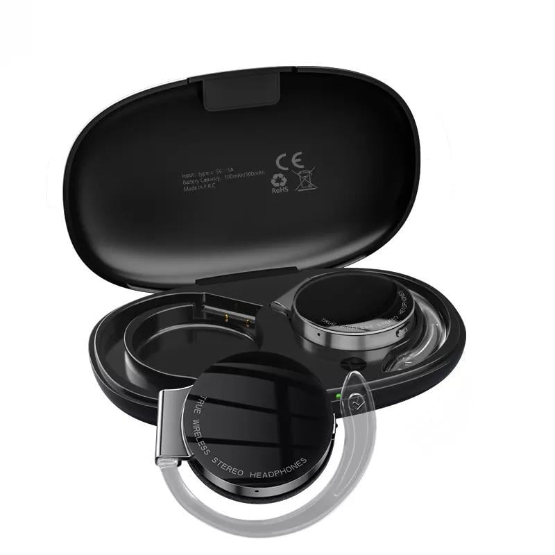 Навушники F2 бездротові водонепроникні із зарядним кейсом Чорний - фото 4 Навушники F2 бездротові водонепроникні із зарядним кейсом Чорний - фото 4