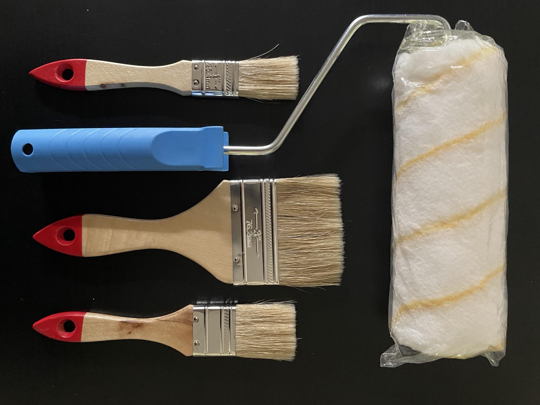 Пензлі малярні комплект №2 3 шт. 1" 25,4 мм/1,5" 38,1 мм/3" 76,2 мм з валиком з ручкою 180х40х6 мм (26675345) - фото 3 Пензлі малярні комплект №2 3 шт. 1" 25,4 мм/1,5" 38,1 мм/3" 76,2 мм з валиком з ручкою 180х40х6 мм (26675345) - фото 3