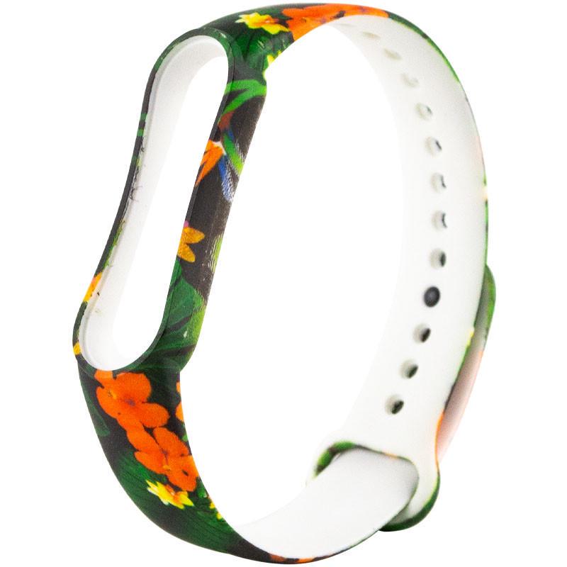 Ремінець силіконовий для Xiaomi Mi Band 5/6 Папороть/Чорний (00000037970_24)
