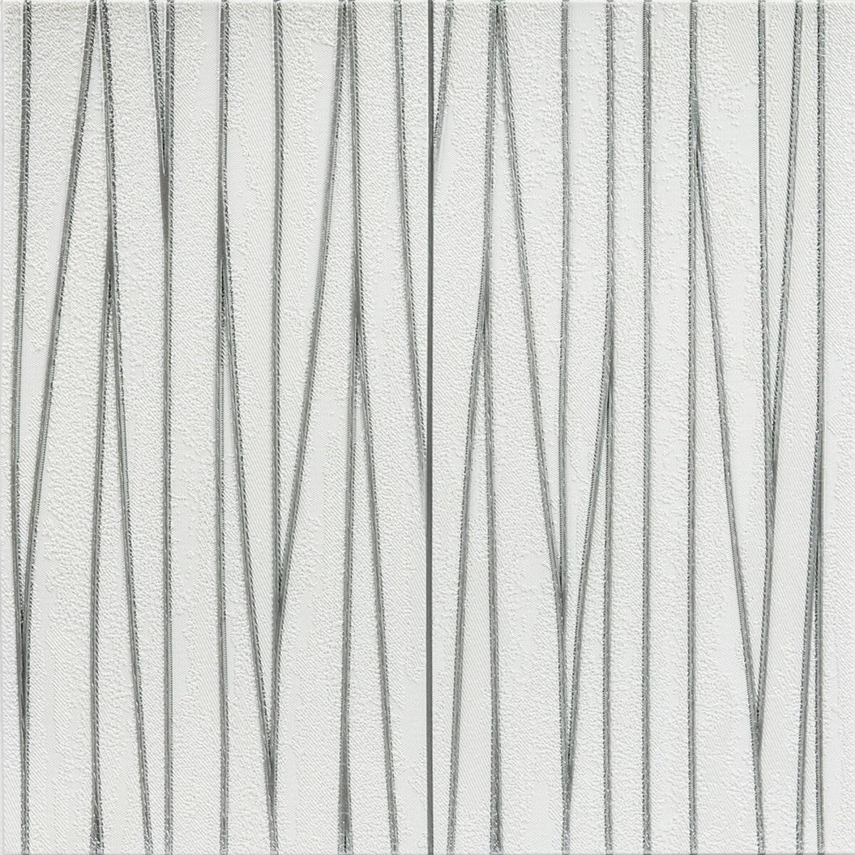 Панель самоклеящаяся 3D кирпич ленты 441 700x700x5 мм Серебряный (SW-00001185)