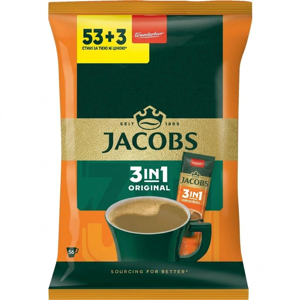 Кофейный напиток Jacobs 3в1 56х12 г 672 г (jacn002) Кофейный напиток Jacobs 3в1 56х12 г 672 г (jacn002)