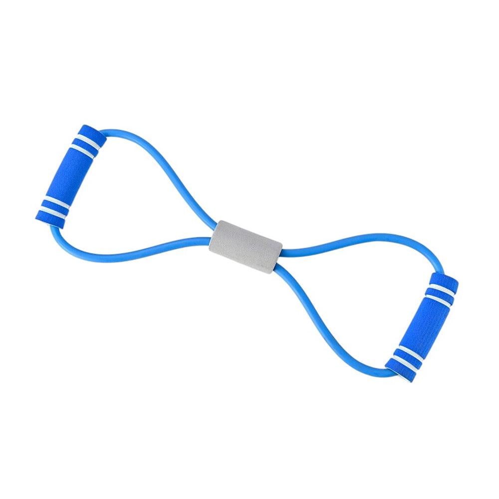 Ремінь-еспандер трубчастий вісімка для фітнесу та пілатесу Блакитний (OK0095_2)