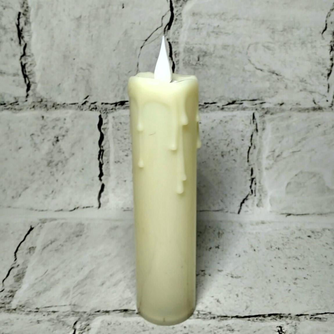 Свеча с эффектом мерцания LED 15,5х4 см Желтый (7780)