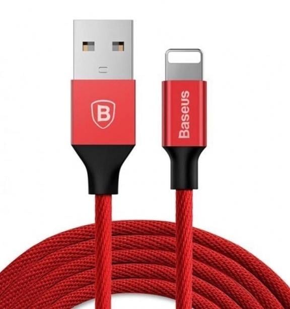 Кабель швидкого заряджання Baseus Yiven Lightning/USB 2 А 480 Мбіт 2 м Red (600522)