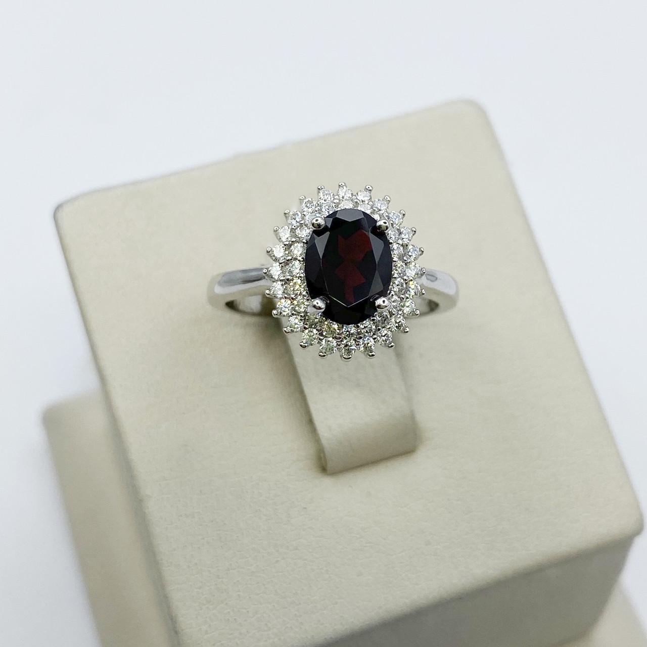 Кольцо серебряное с гранатом р. 16,5 3,17 г (1959723528)