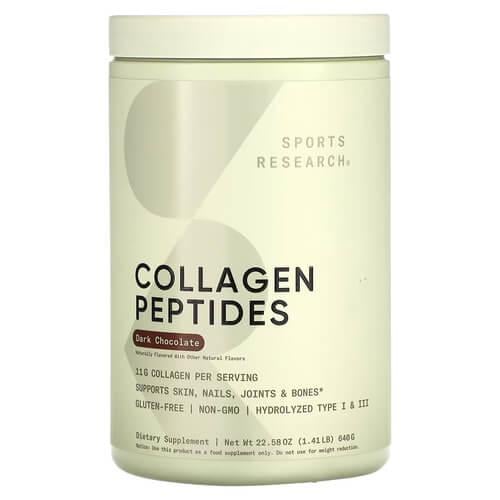 Коллаген Sports Research Collagen Peptides 640 г Шоколад (SRE-01097)