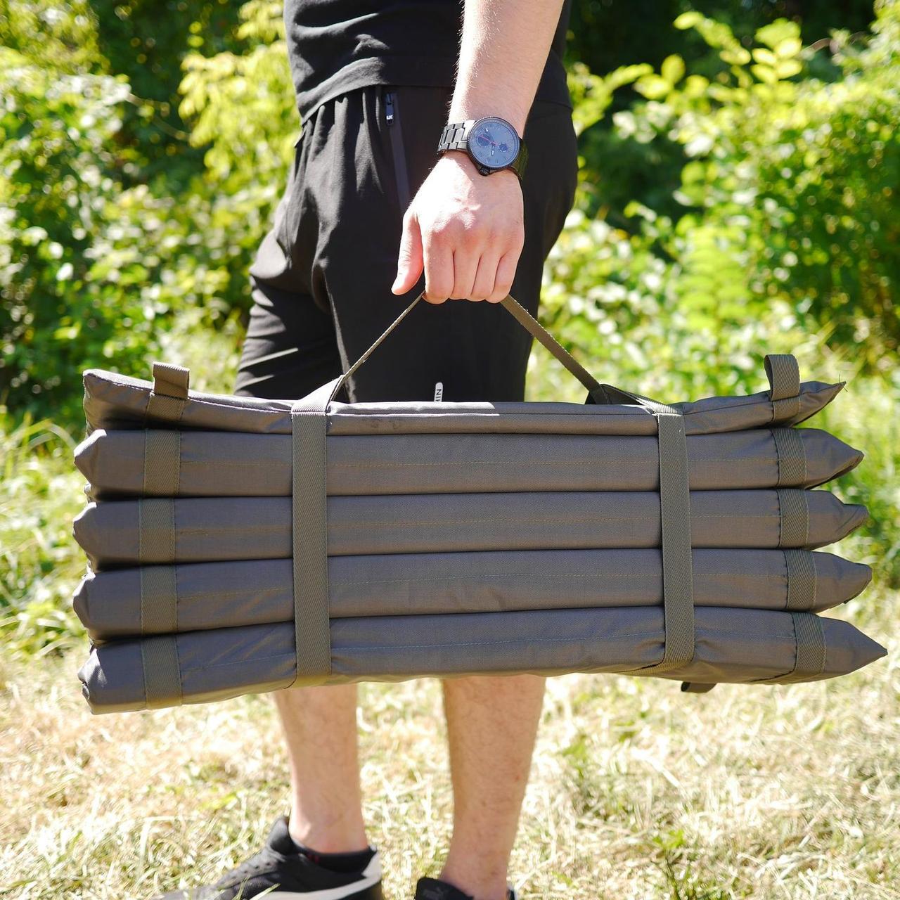 Каремат раскладной усиленный стропа 20 мм Хаки (1960968201) - фото 4 Каремат раскладной усиленный стропа 20 мм Хаки (1960968201) - фото 4