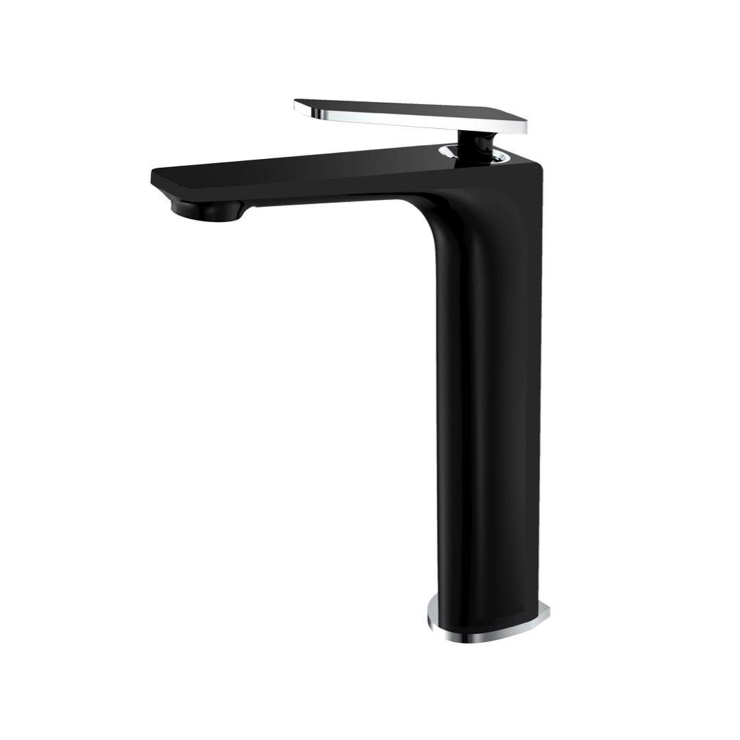 Смеситель для умывальника Frap F1057-2 высокий Черный/Хром