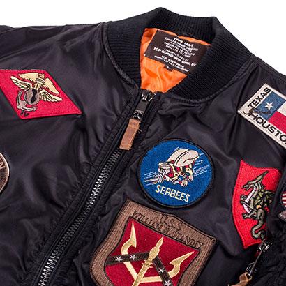 Бомбер Top Gun MA-1 Nylon Bomber Jacket with patches S Black (TGJ1540PBLS) - фото 4