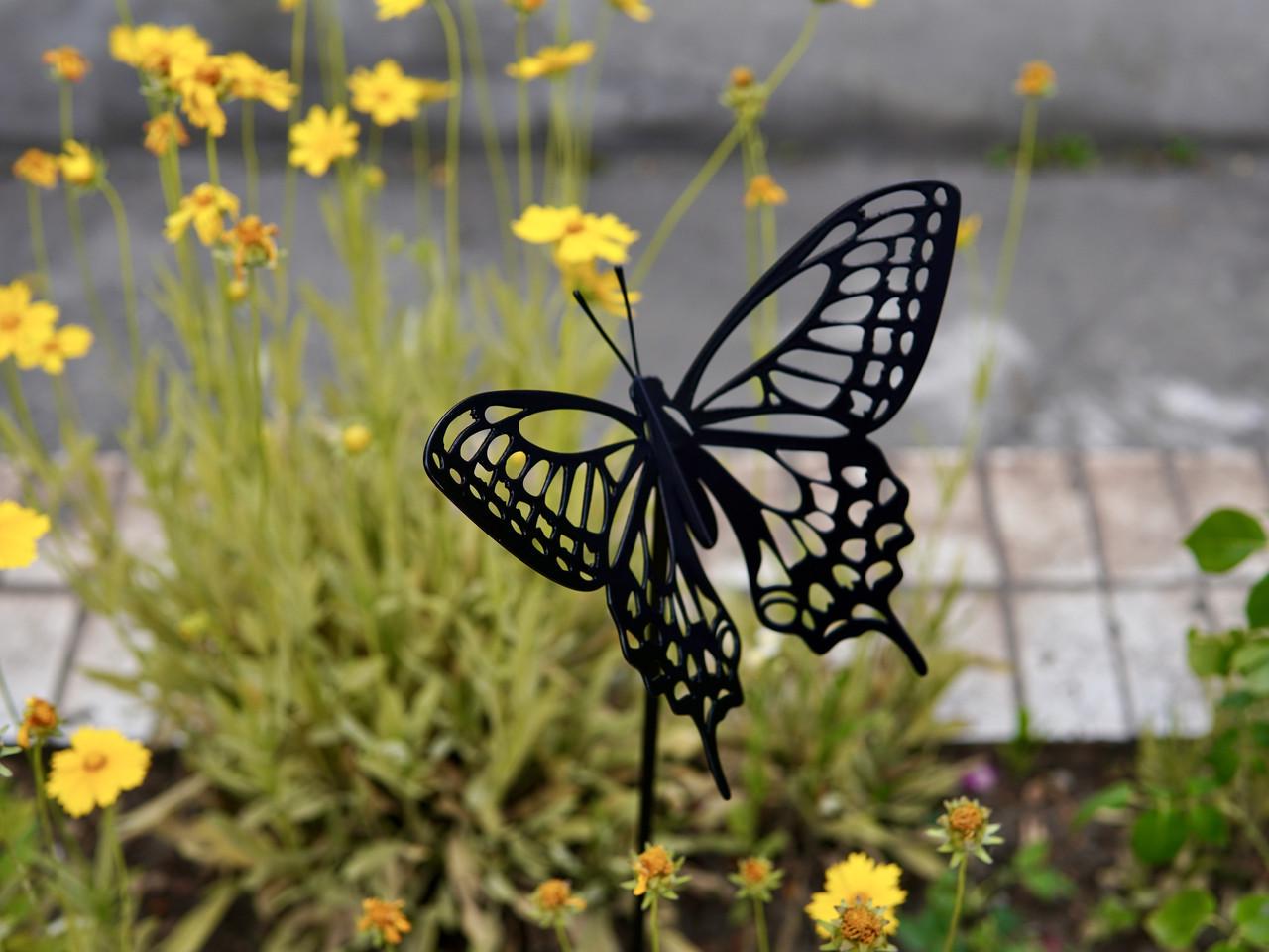 Садовая фигура Бабочка ласточкин хвост металлическая для сада/подворья/клумбы (DCR066) - фото 4 Садовая фигура Бабочка ласточкин хвост металлическая для сада/подворья/клумбы (DCR066) - фото 4