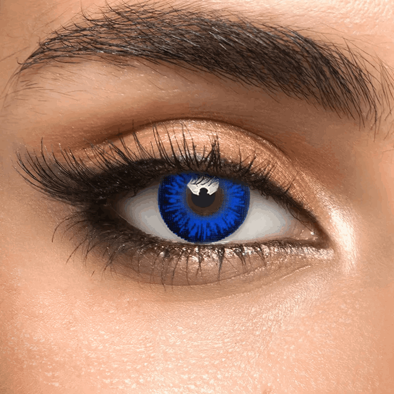 Контактные линзы синие Elite Lens Блу 1.1 +0,00 14,5 мм 2 шт. Синий (25906730)