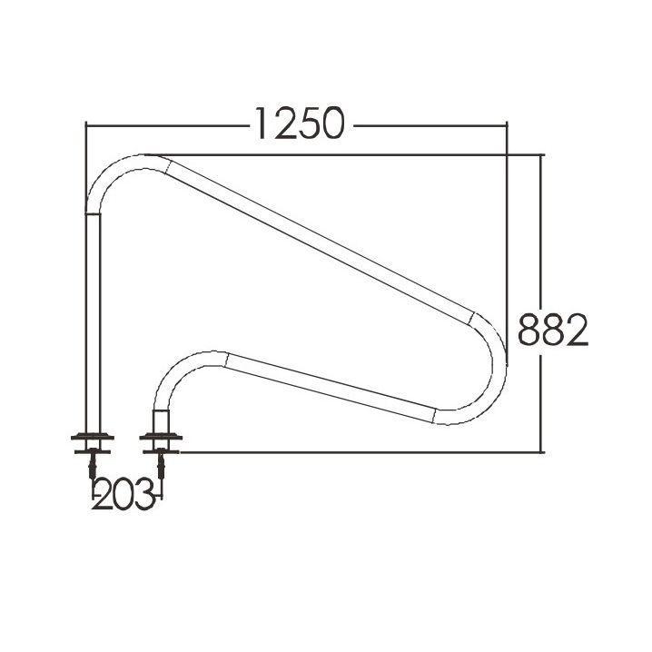 Поручень для бассейна Emaux ARG-F AISI 316 - фото 2