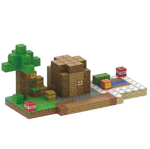 Конструктор магнітний Minecraft 192 елементів 6 персонажів Різнокольоровий (2997034813)