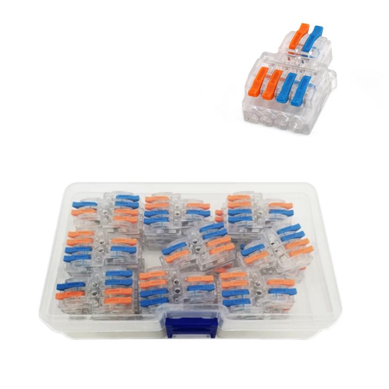 Набор клемм Tactix 0,08-4 мм2 32А 1-2+1-2 разветвитель одинарная 41,5х23,7х14,8 мм 18 шт. Разноцветный (KV424T-18box)