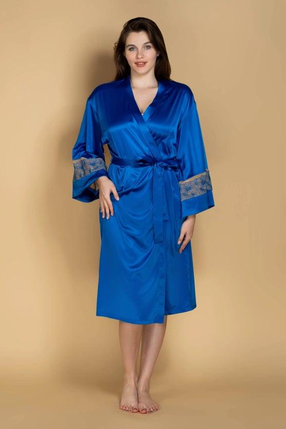 Халат женский Obrana 811-6725 р. 54 Темно-синий (22680)