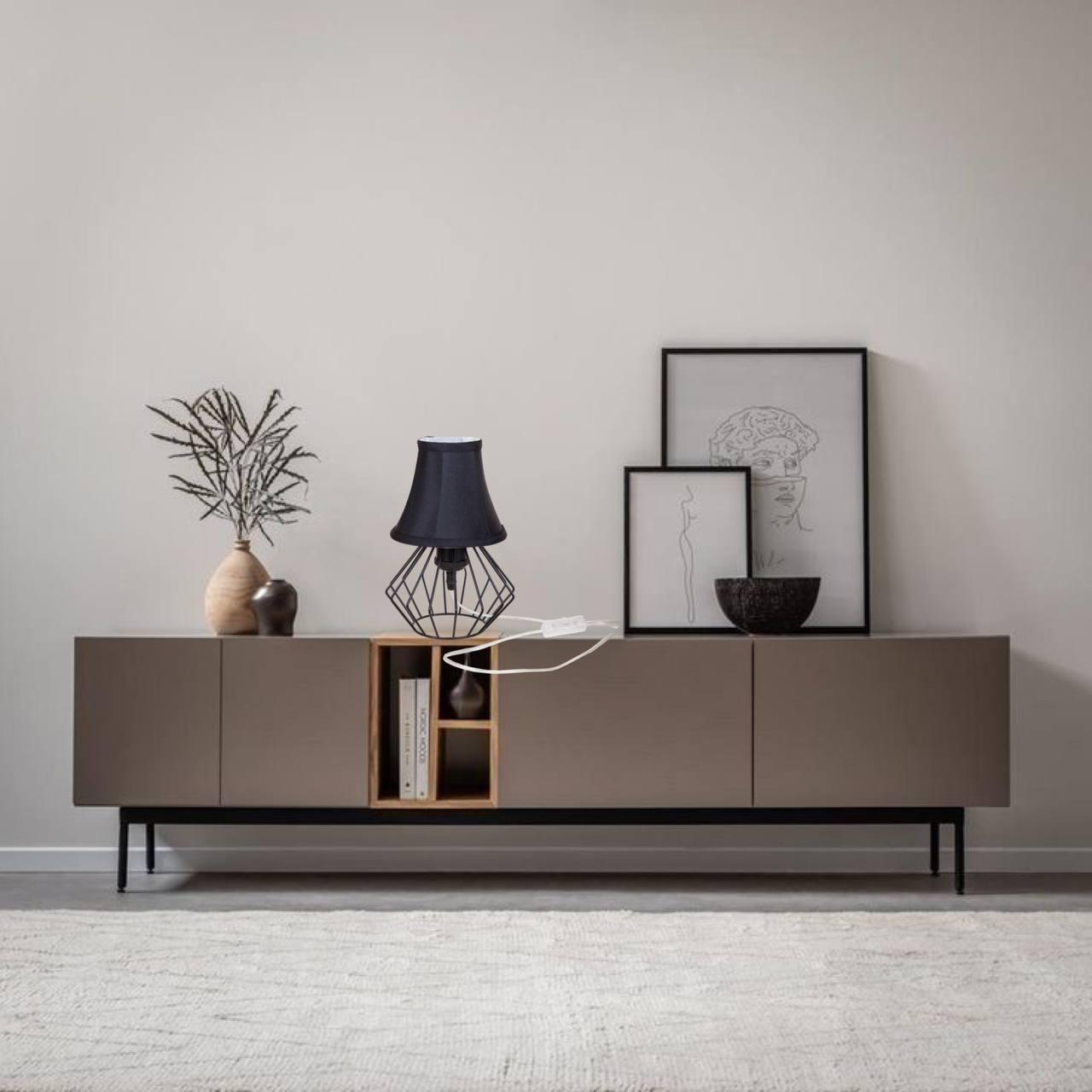 Лампа/нічник настільна з абажуром Чорний (56-T108F01 BK+BK) - фото 4 Лампа/нічник настільна з абажуром Чорний (56-T108F01 BK+BK) - фото 4