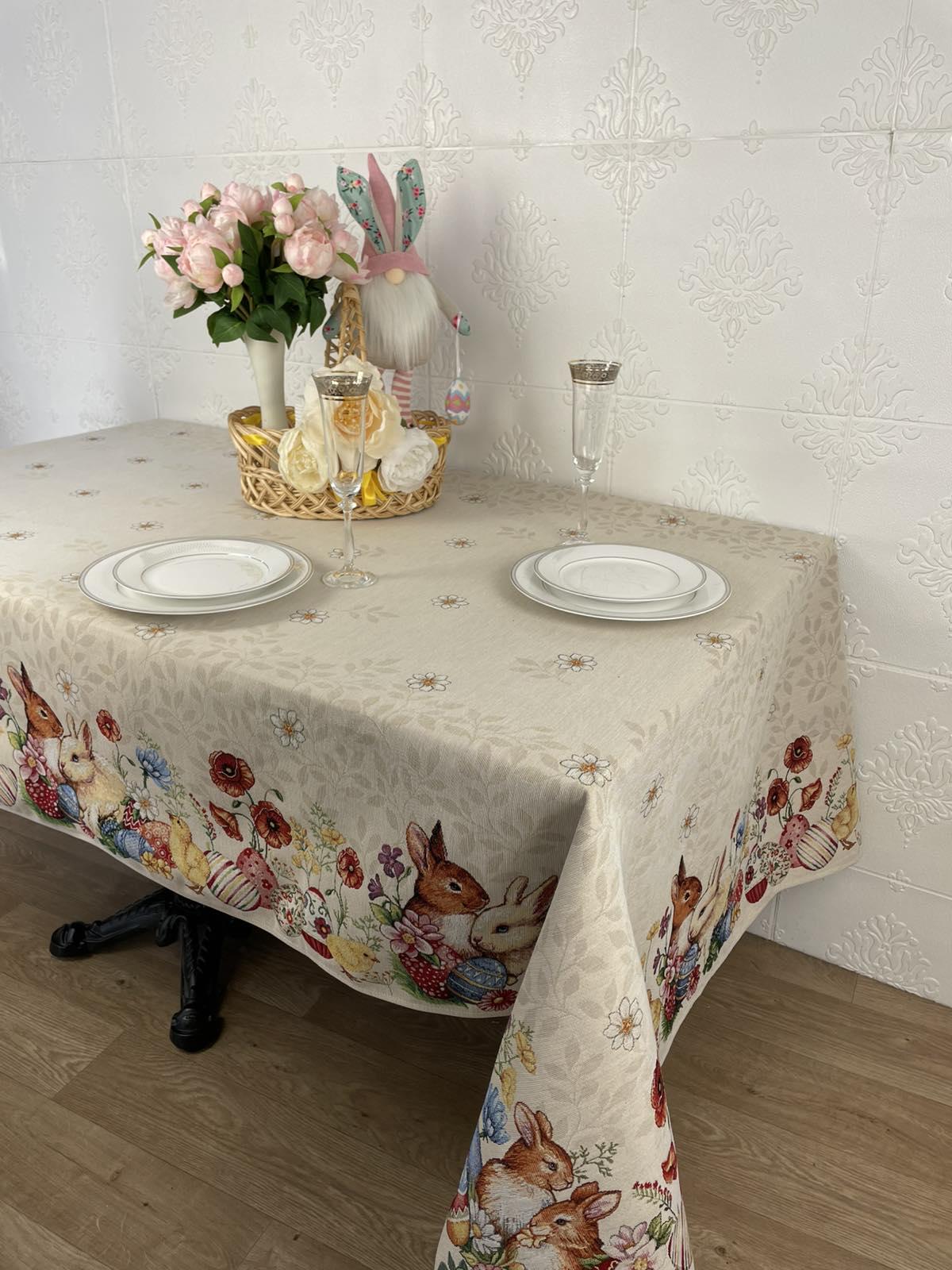 Скатерть пасхальная гобеленовая Milano cod 002 140x180 см (CN38035)