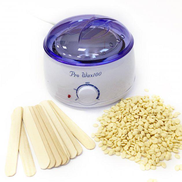 Набір для депіляції Азулен із воскоплавом та воском 500 г (30310)