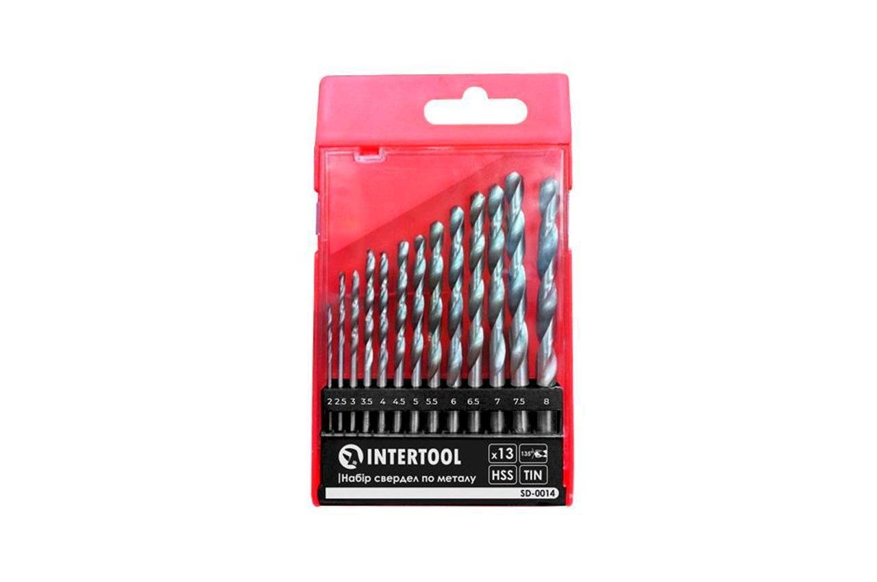 Набор сверл по металлу Intertool титан 2-8 мм (dr-SD-0014)