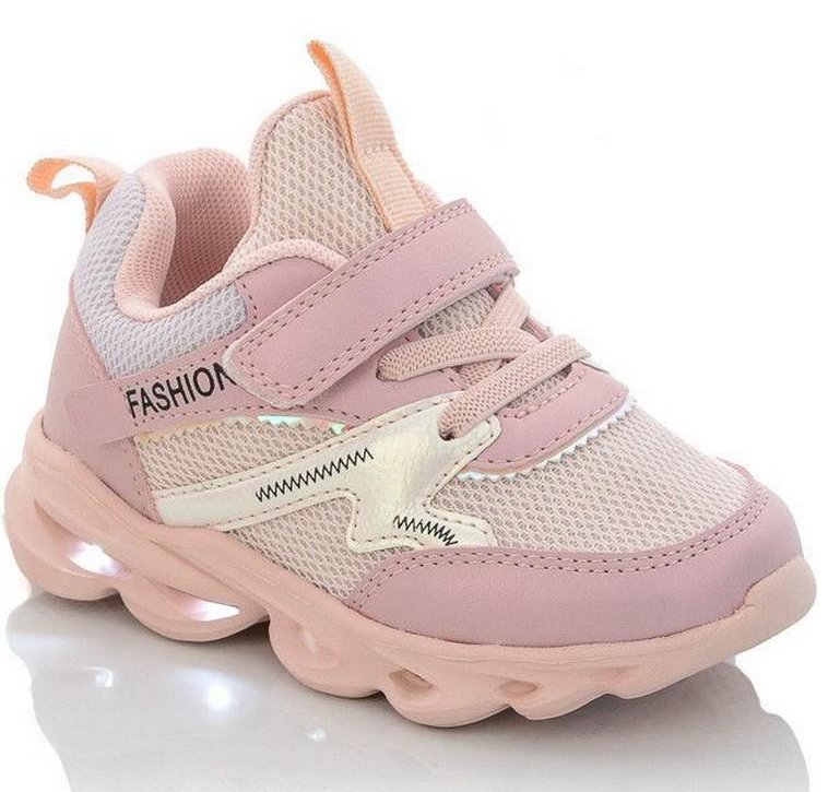 Кроссовки Jong Golf L10596-8 с LED-подсветкой р. 21 Розовый (100851)