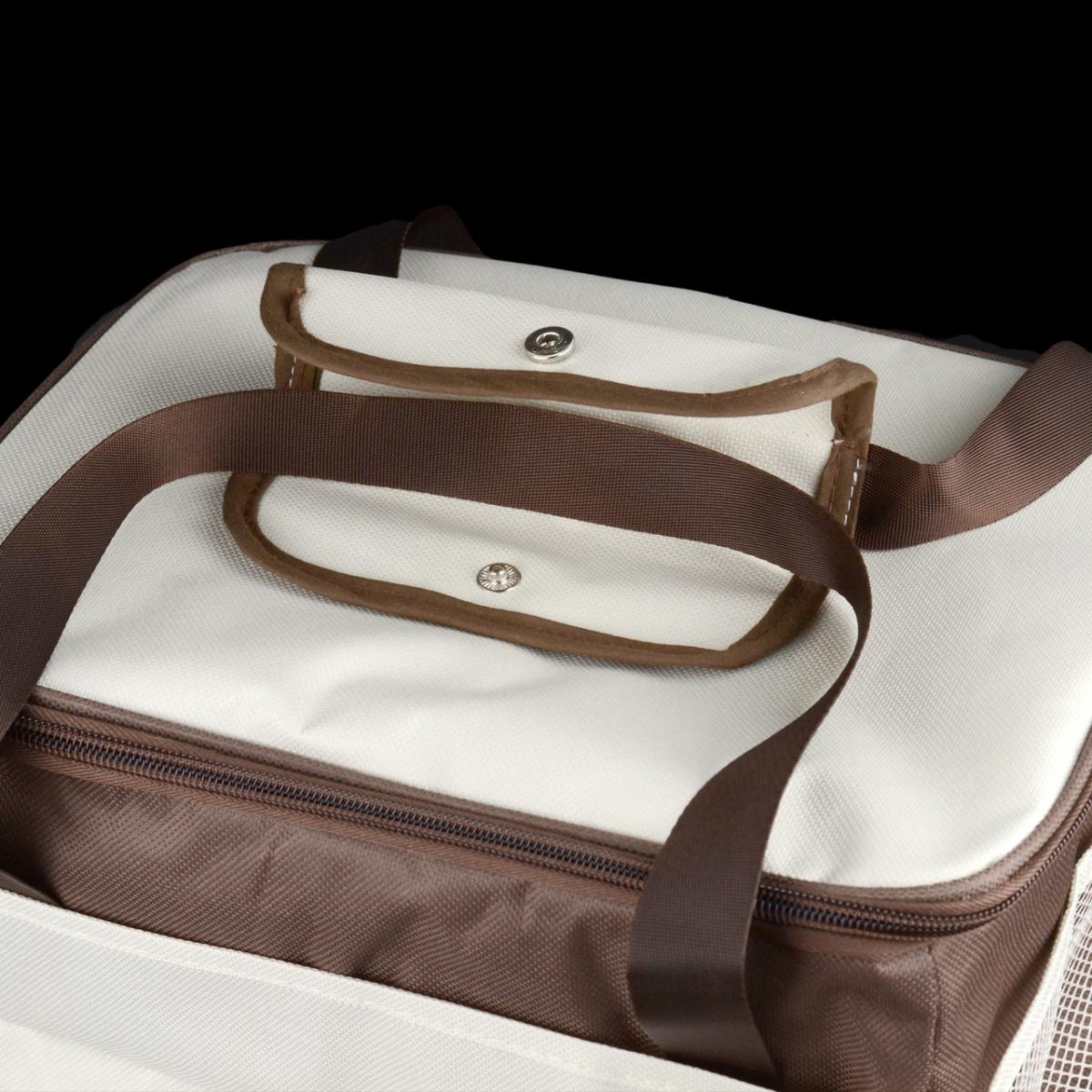 Сумка-холодильник-термобокс 12 л двойная молния боковые карманы 29х22х20 см Коричневый (ТС-142-24) - фото 6 Сумка-холодильник-термобокс 12 л двойная молния боковые карманы 29х22х20 см Коричневый (ТС-142-24) - фото 6