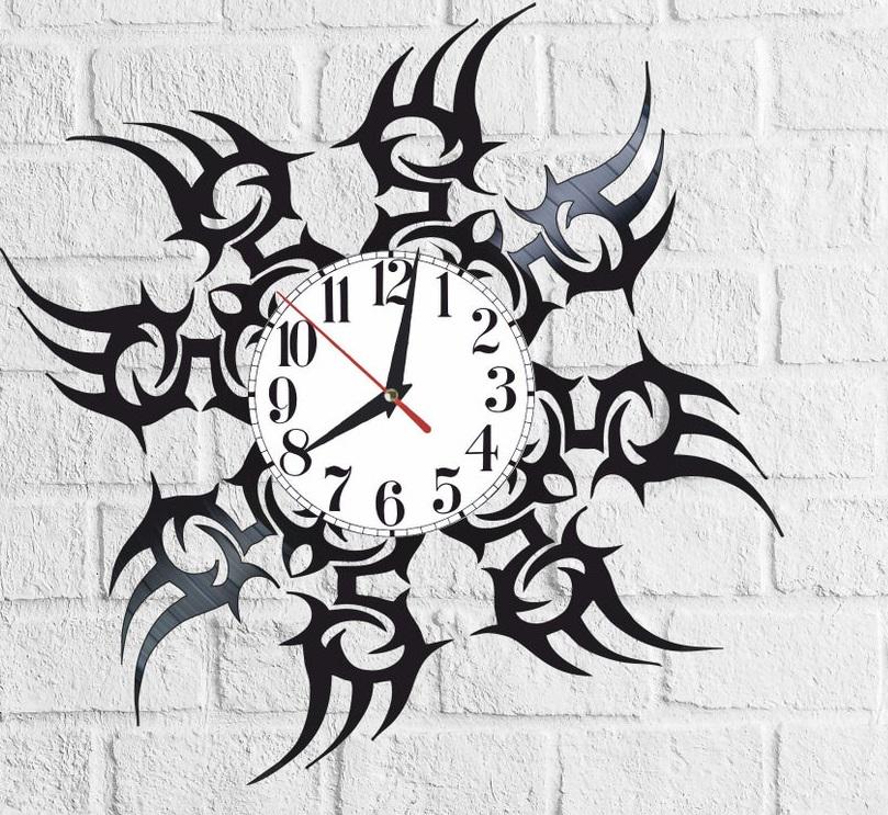 Часы настенные Лофт-винтаж 2173 из виниловой пластинки