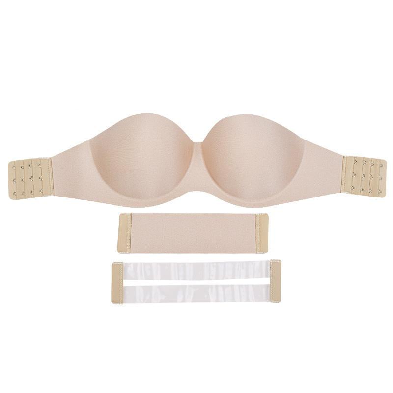 Бюстгальтер бандо бесшовный push-up с прозрачной спинкой 80B Бежевый (29514 B)