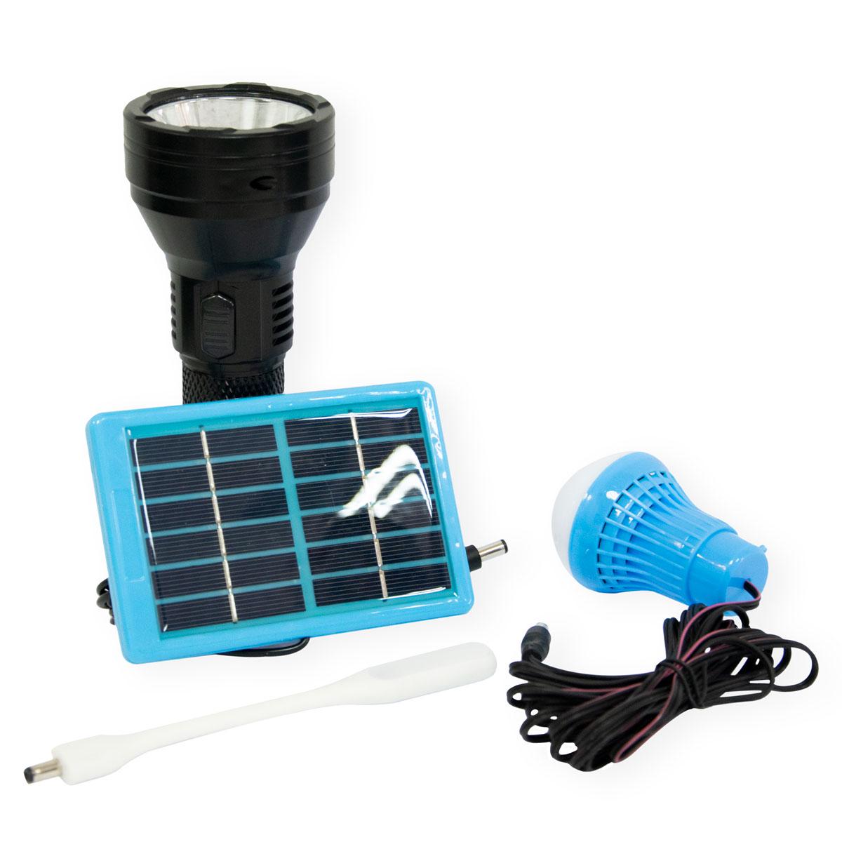 Ручной светодиодный фонарь YW-038 на солнечной батарее и лампа LED (1009739-Black-1)