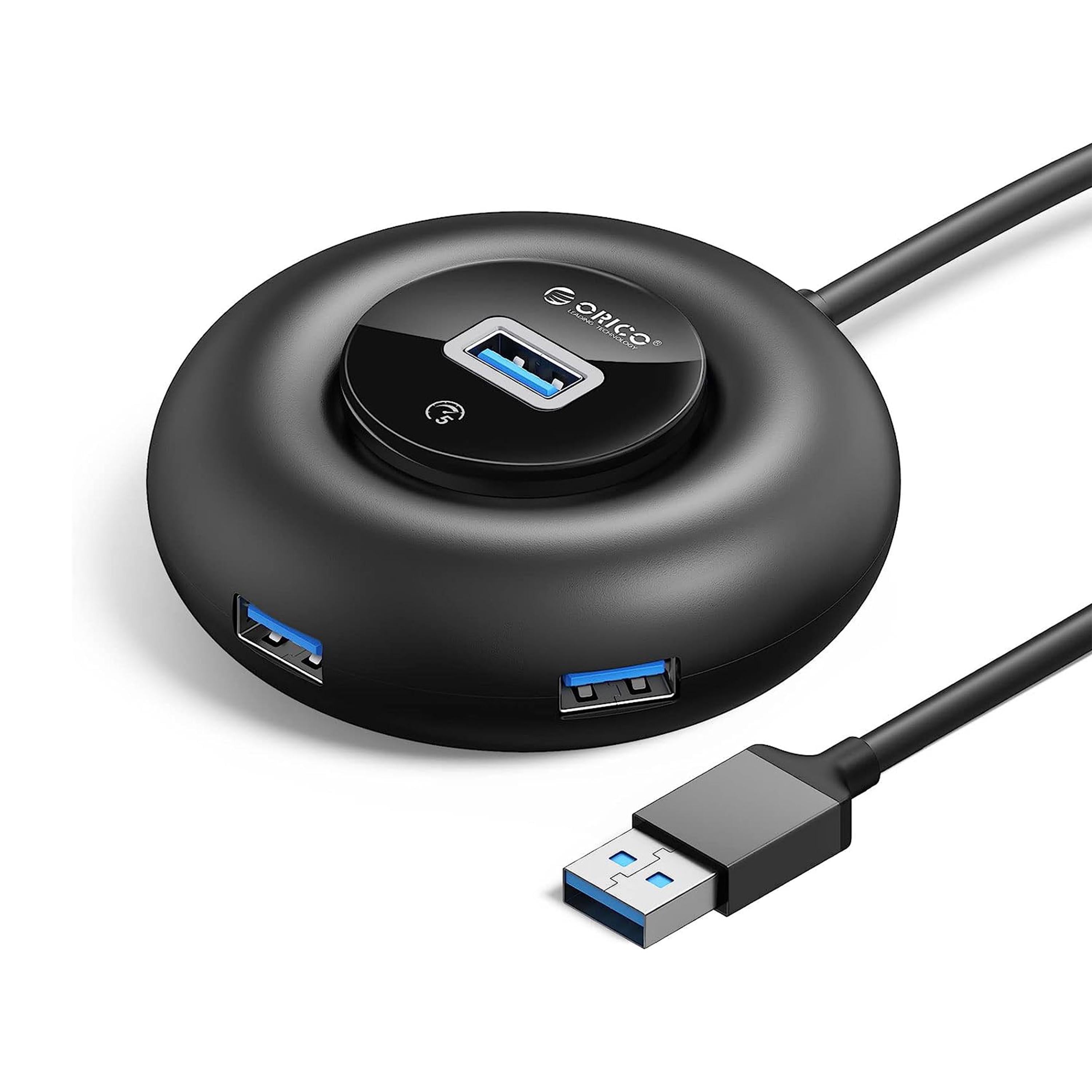 USB-хаб на 4 порта Orico USB 3.0/USB-A/0,3 м Черный (ORICO-YX2-U3-03-BK-BP)
