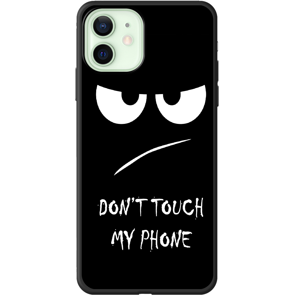 Чехол Boxface iPhone 12 mini Don't Touch my Phone Черный силикон (41084-up535-41088)