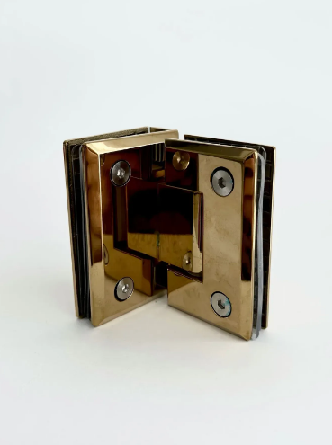 Петли для душевых HaiDeLi HDL-304 стекло/стекло 90° нержавеющая сталь Золотой