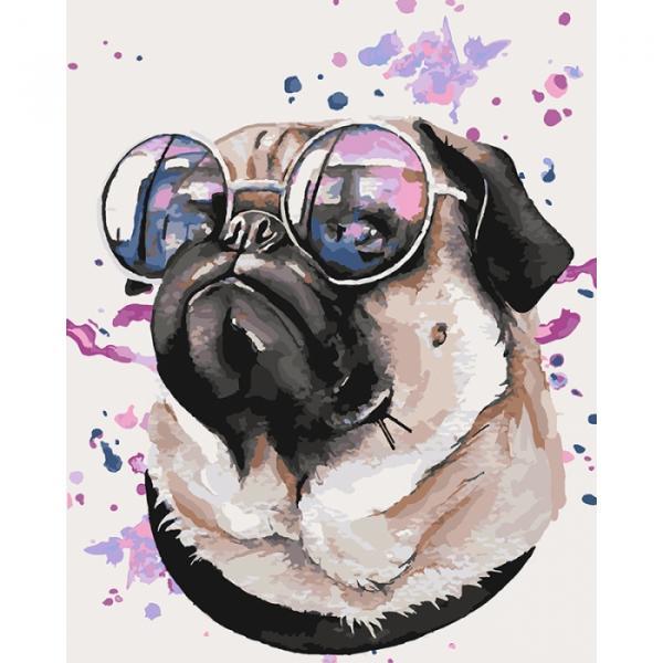 Набор для росписи по номерам Идейка Животные Задавака 40х50 см (КНО4108-mt)