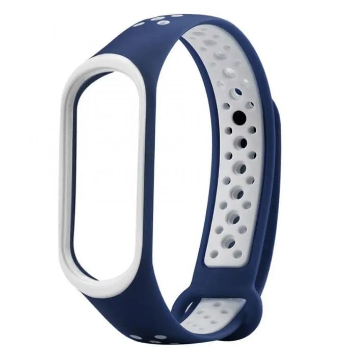 Ремешок для фитнес браслета Xiaomi Mi Band 3/4 Sport Blue/White (000047139)