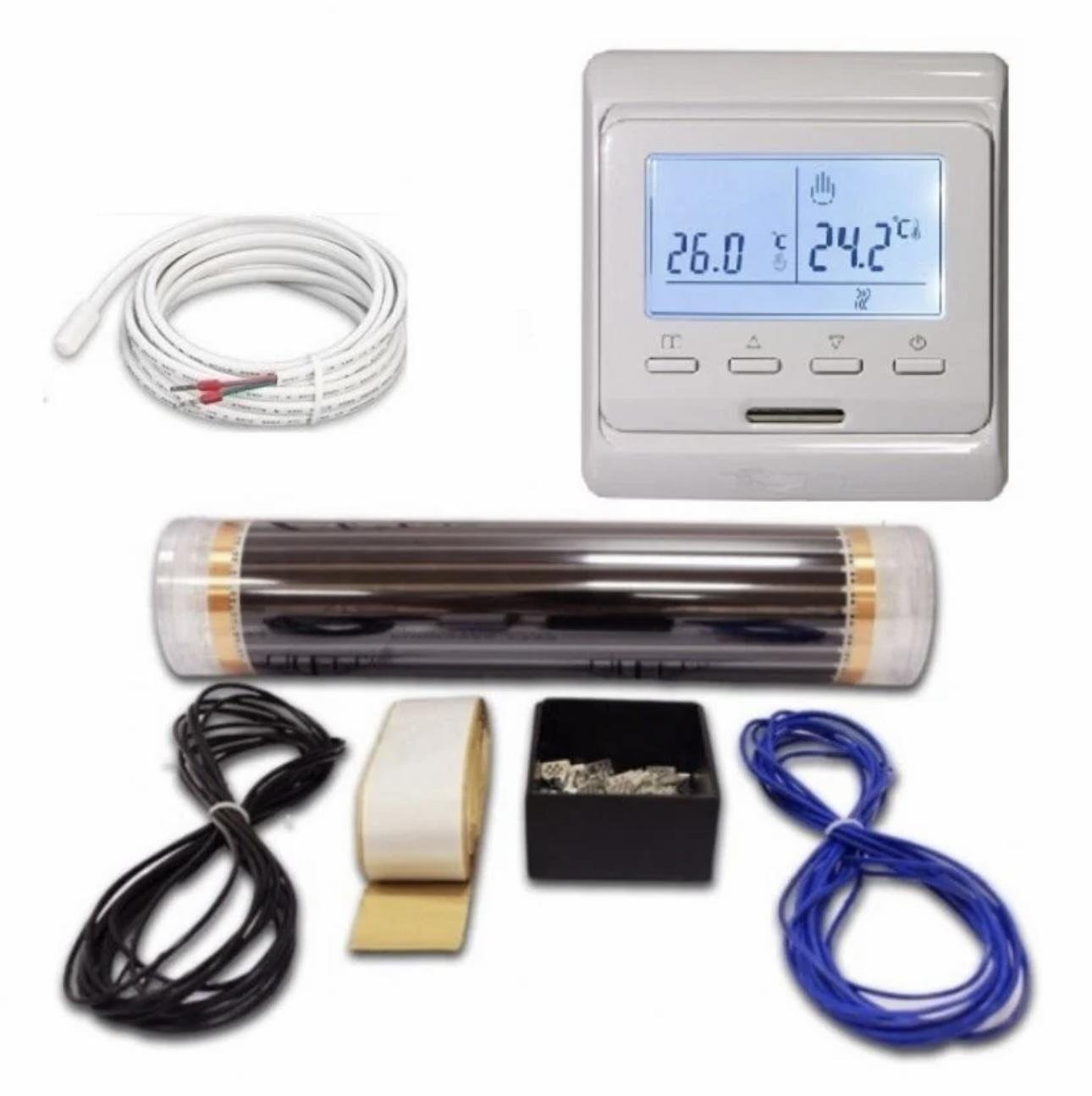 Теплый пол инфракрасный пленочный Enerpia с программируемым терморегулятором 2 м2/0,5х4 м (28446815) - фото 1