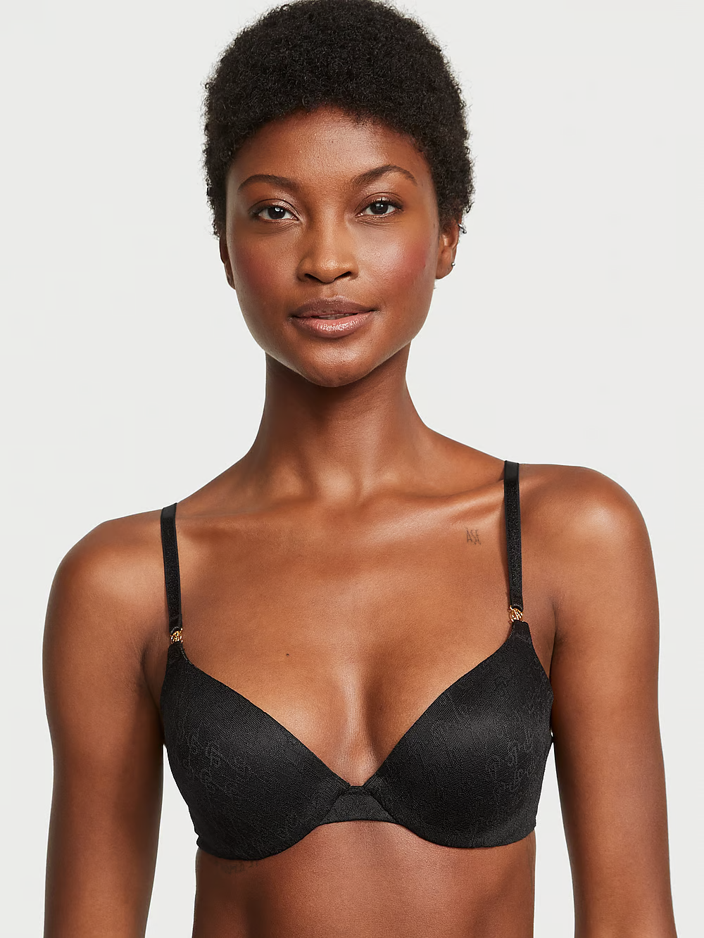 Бюстгальтер з пуш ап Icon by Victoria's Secret Push-Up Demi Bra 70B Чорний (26439133)