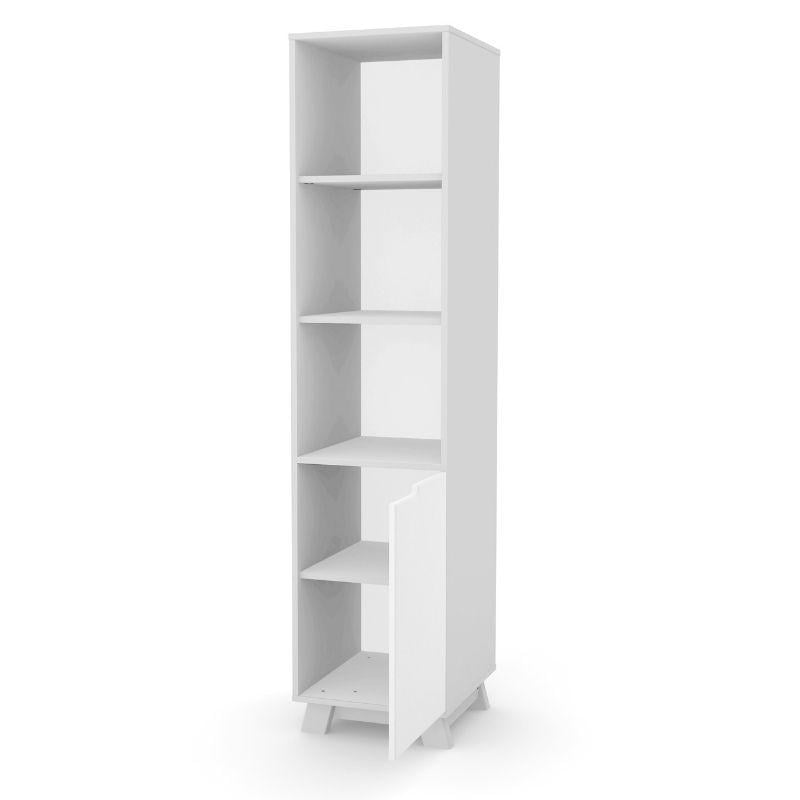 Пенал открытый Верес Манхеттен 430 из ДСП и МДФ Серый/Белый 35.1.32.2.17 - фото 5