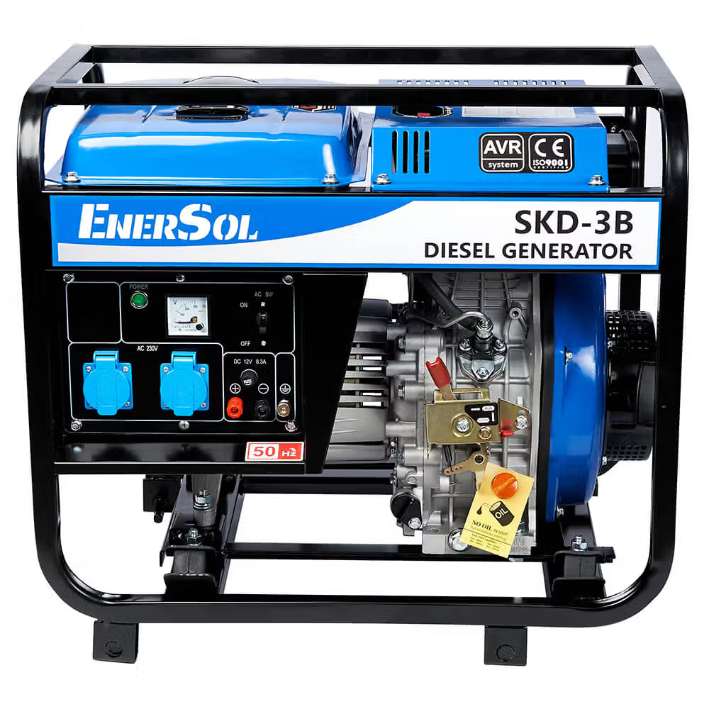 Генератор дизельный EnerSol SKD-3B 230V 3 кВт с ручным стартером Blue (38869558)