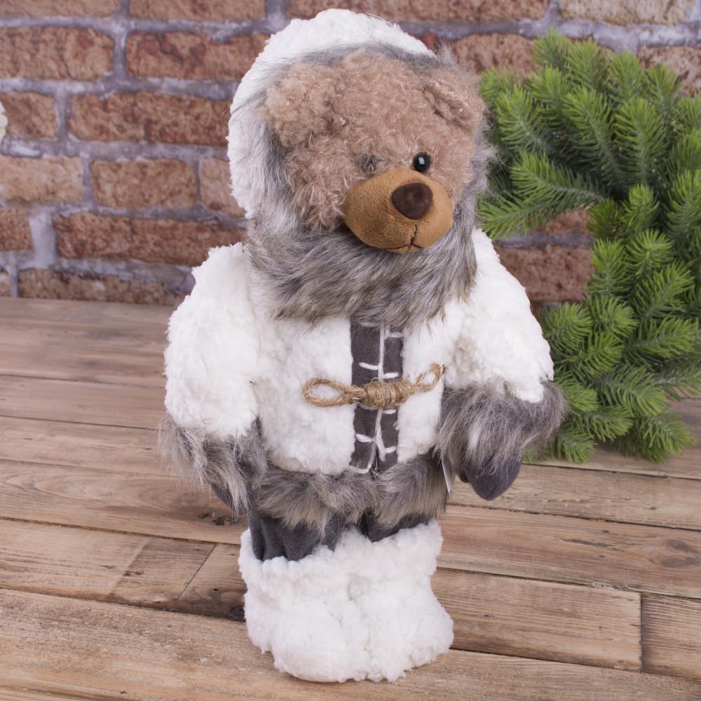 Статуэтка мишка в шубке Белый (2276)