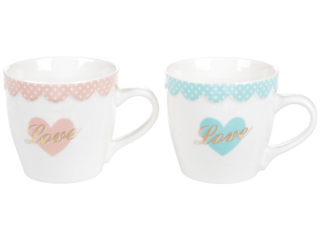 Чашка Love 350 мл 2 дизайна набор 2 шт. (BDI-432-002)