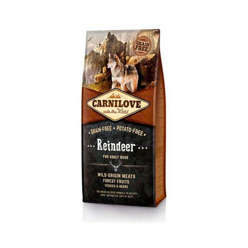 Корм CarniLove Reindeer сухой для собак всех пород с олениной 12 кг.