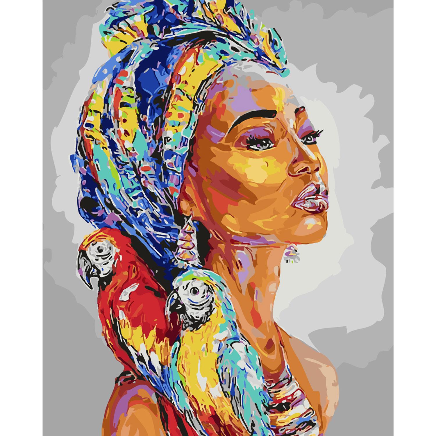 Картина по номерам Strateg Африканка 40х50 см (SY6097)