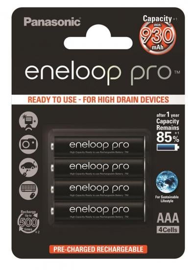 Батарейки Panasonic Eneloop Pro AAA 930 mAh 4 шт. (ERC-BK-4HCDE/4BE) Батарейки Panasonic Eneloop Pro AAA 930 mAh 4 шт. (ERC-BK-4HCDE/4BE)
