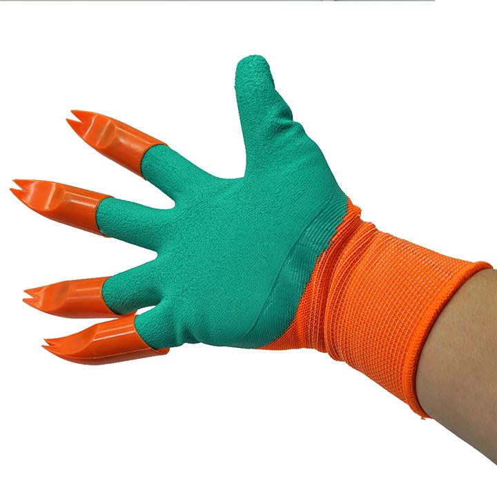 Садовые перчатки с раздвоенными когтями Garden Genie Gloves Зеленый/Оранжевый (b7bf5587) - фото 8