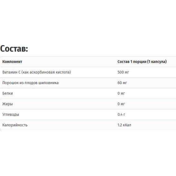 Витамин C Biotus Vitamin C 500 мг 60 Caps (BIO-530166) - фото 3