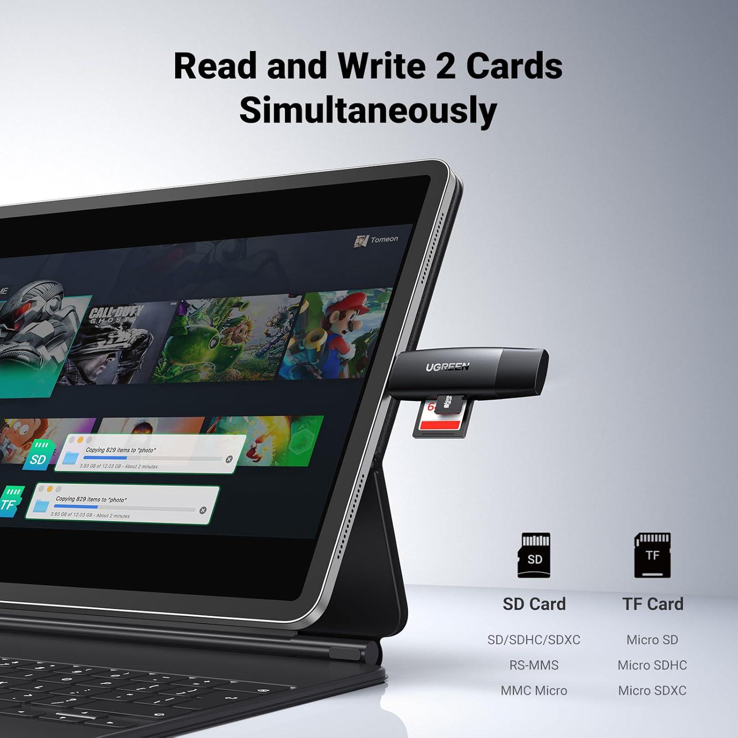 Картридер UGREEN CM304 4in1 Black (80191) - фото 8