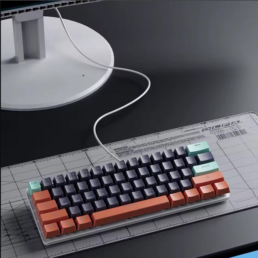 Клавиатура игровая механическая MUCAI MKA610 с красными переключателями 61 клавиша USB съемный кабель (27730416)