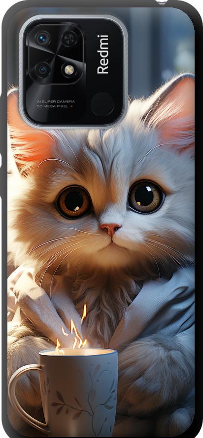 Чехол на Xiaomi Redmi 10C White cat (5646b-2591-42517)